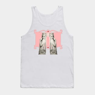 Vintage artist girl posing Tank Top